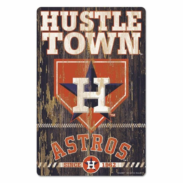 Wincraft Houston Astros Slogan Design Wood Sign - 11 x 17 in. 3208558010